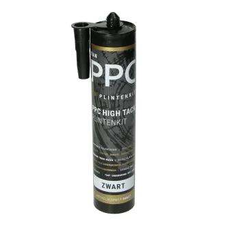 High tack plintenlijm 290ml gitzwart RAL9005