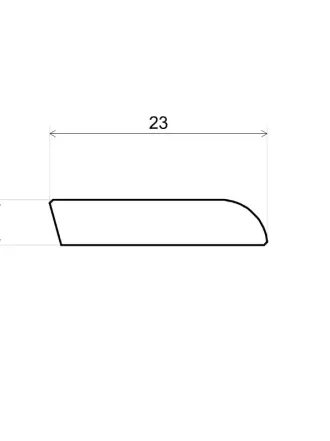 Afwerklijst 5x23 mm massief eiken