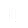 Rechte plint 54x15 mm massief Grenen