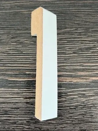Eindstuk MDF Overzetplint schuin 22x120 RAL9010 Links