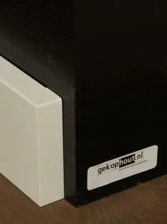 Eindstuk MDF Overzetplint 18x90 RAL9010 Links