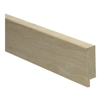 Rechte plint 54x15 mm massief licht beuken