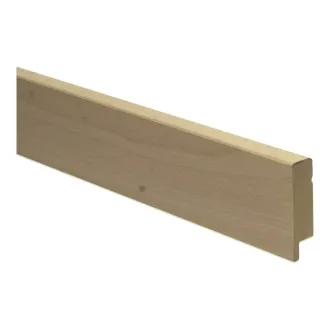 Rechte plint 54x15 mm massief gestoomd beuken