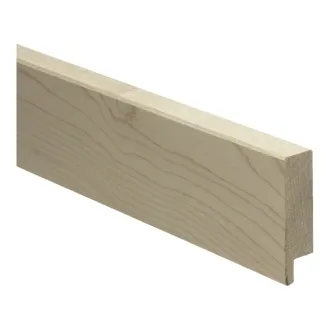 Rechte plint 54x15 mm massief Ahorn