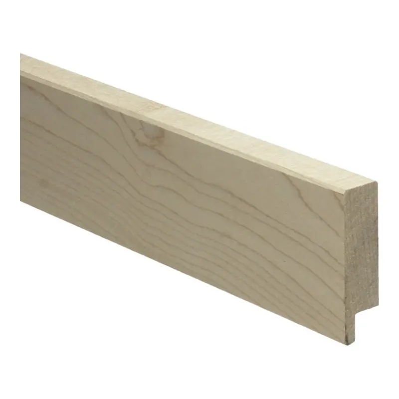Rechte plint 54x15 mm massief Ahorn