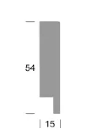 Rechte plint 54x15 mm massief Ahorn