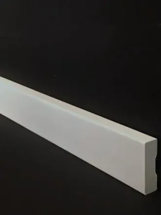 Rechte plint hardhout 12x55mm zonder kabelgoot
