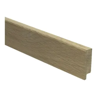 Rechte plint 54x15 mm massief eiken